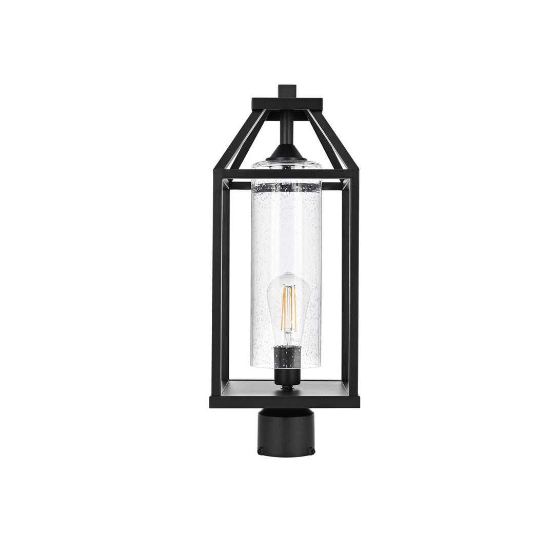 21 Inch Outdoor Post Light In Black - View 3 - Joshua Marshal
