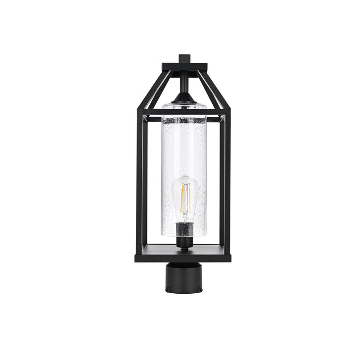 21 Inch Outdoor Post Light In Black - View 3 - Joshua Marshal