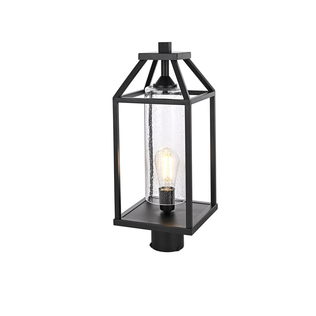 21 Inch Outdoor Post Light In Black - View 4 - Joshua Marshal