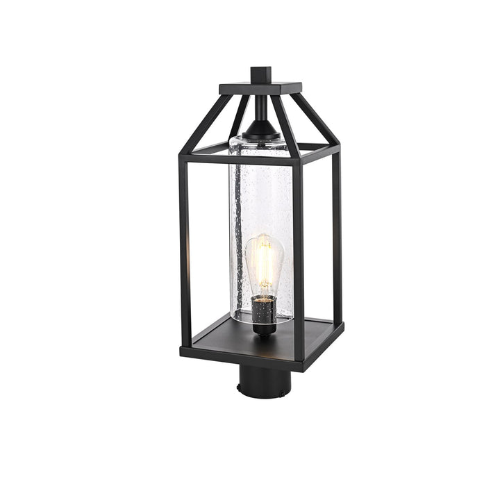 21 Inch Outdoor Post Light In Black - View 4 - Joshua Marshal
