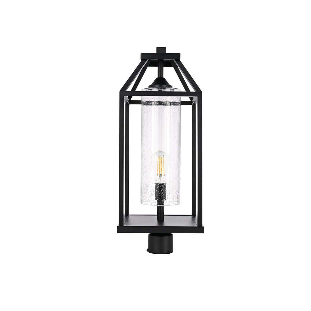 26 Inch Outdoor Post Light In Black - View 3 - Joshua Marshal