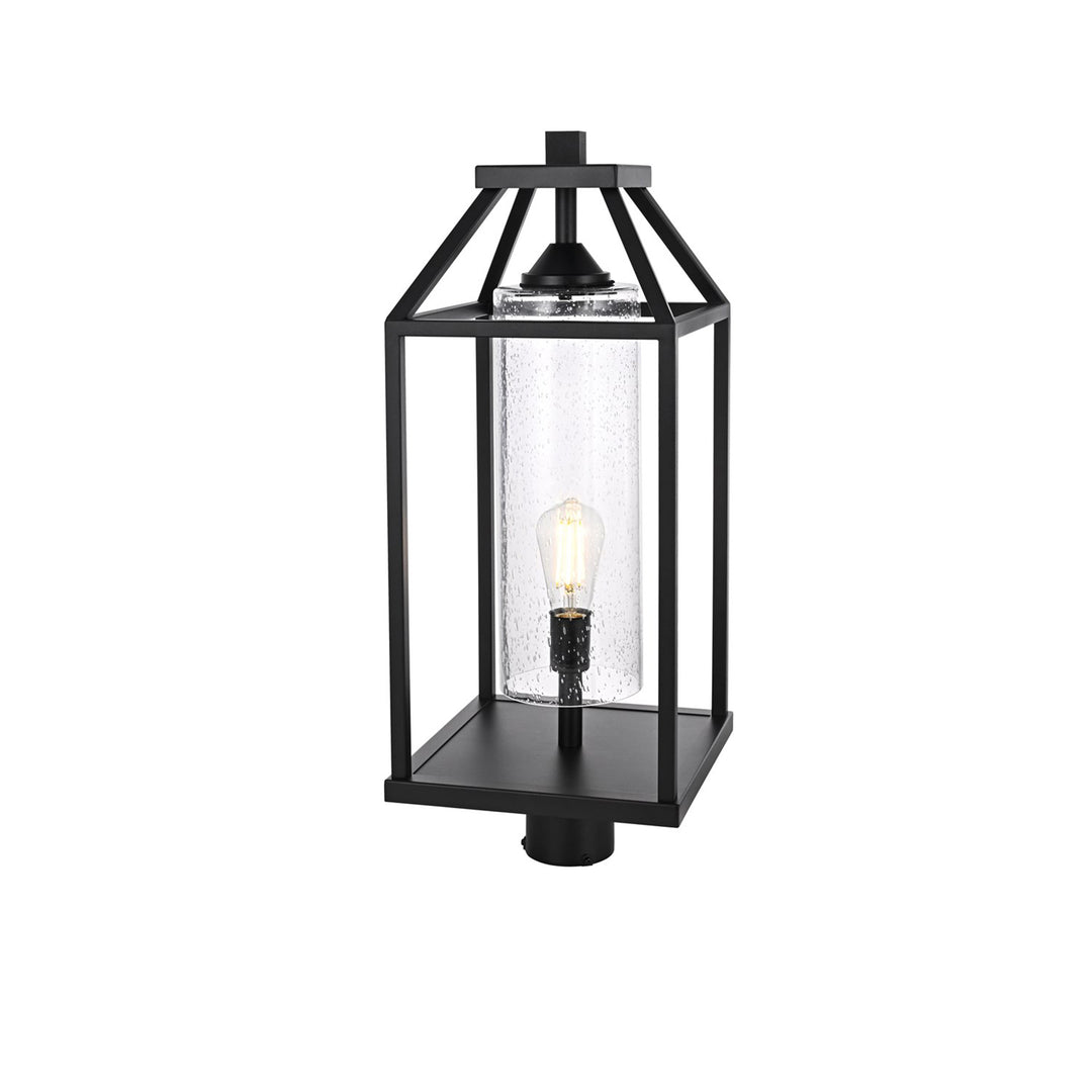 26 Inch Outdoor Post Light In Black - View 4 - Joshua Marshal