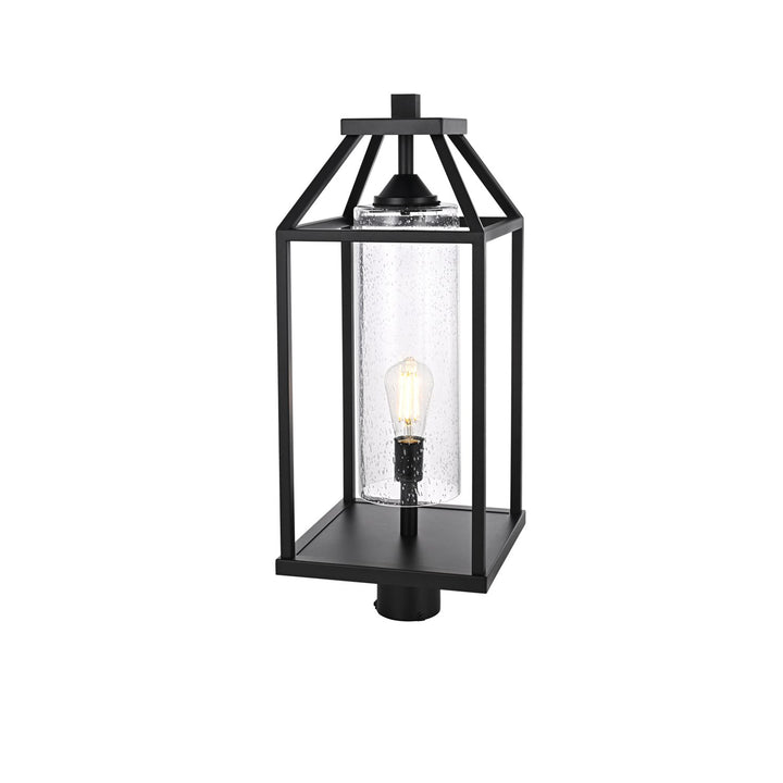 26 Inch Outdoor Post Light In Black - View 4 - Joshua Marshal