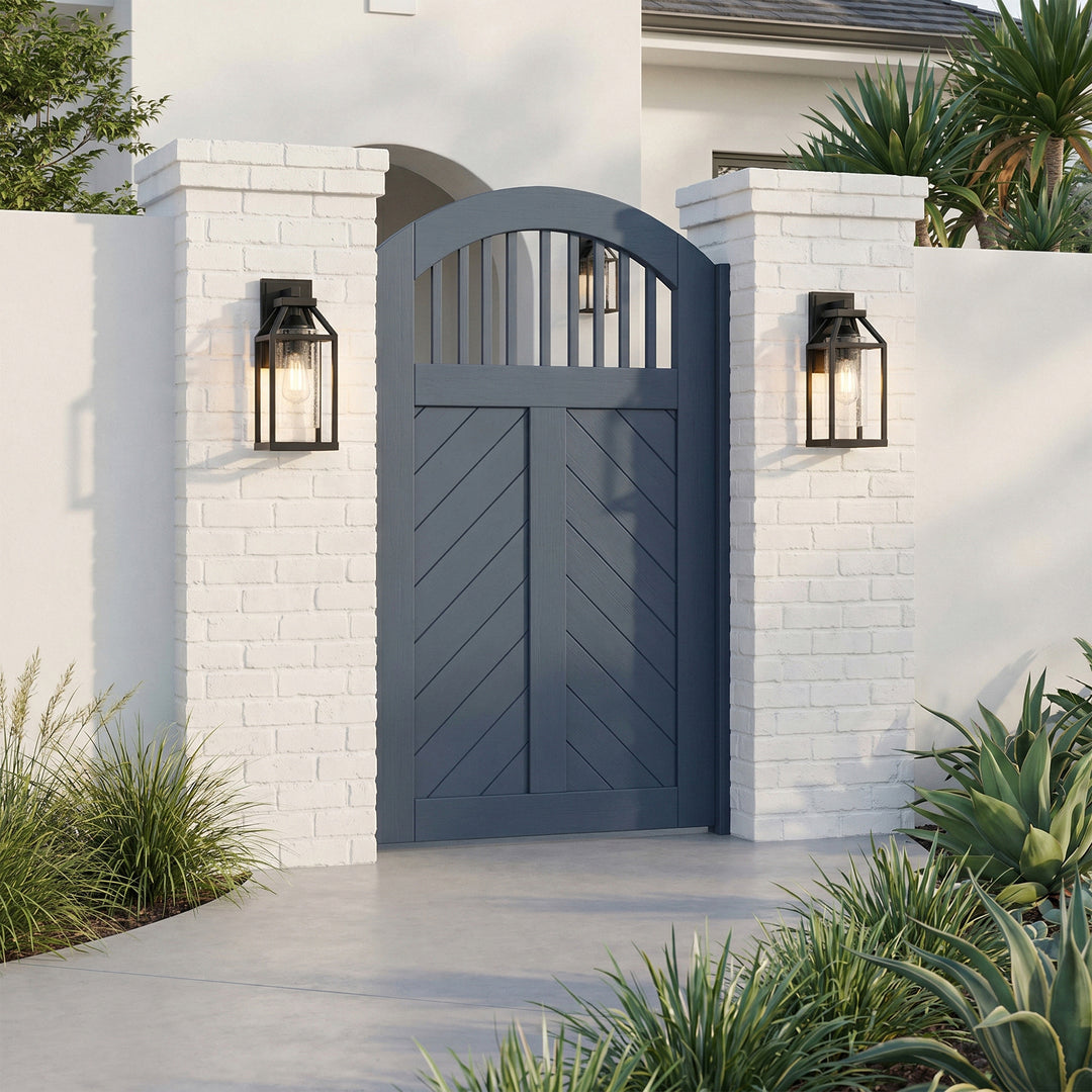 14 Inch Outdoor Wall Sconce In Black - View 2 - Joshua Marshal