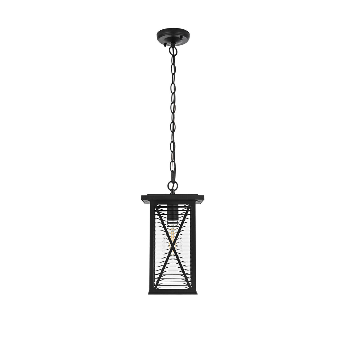 14 Inch Outdoor Pendant In Black - View 3 - Joshua Marshal