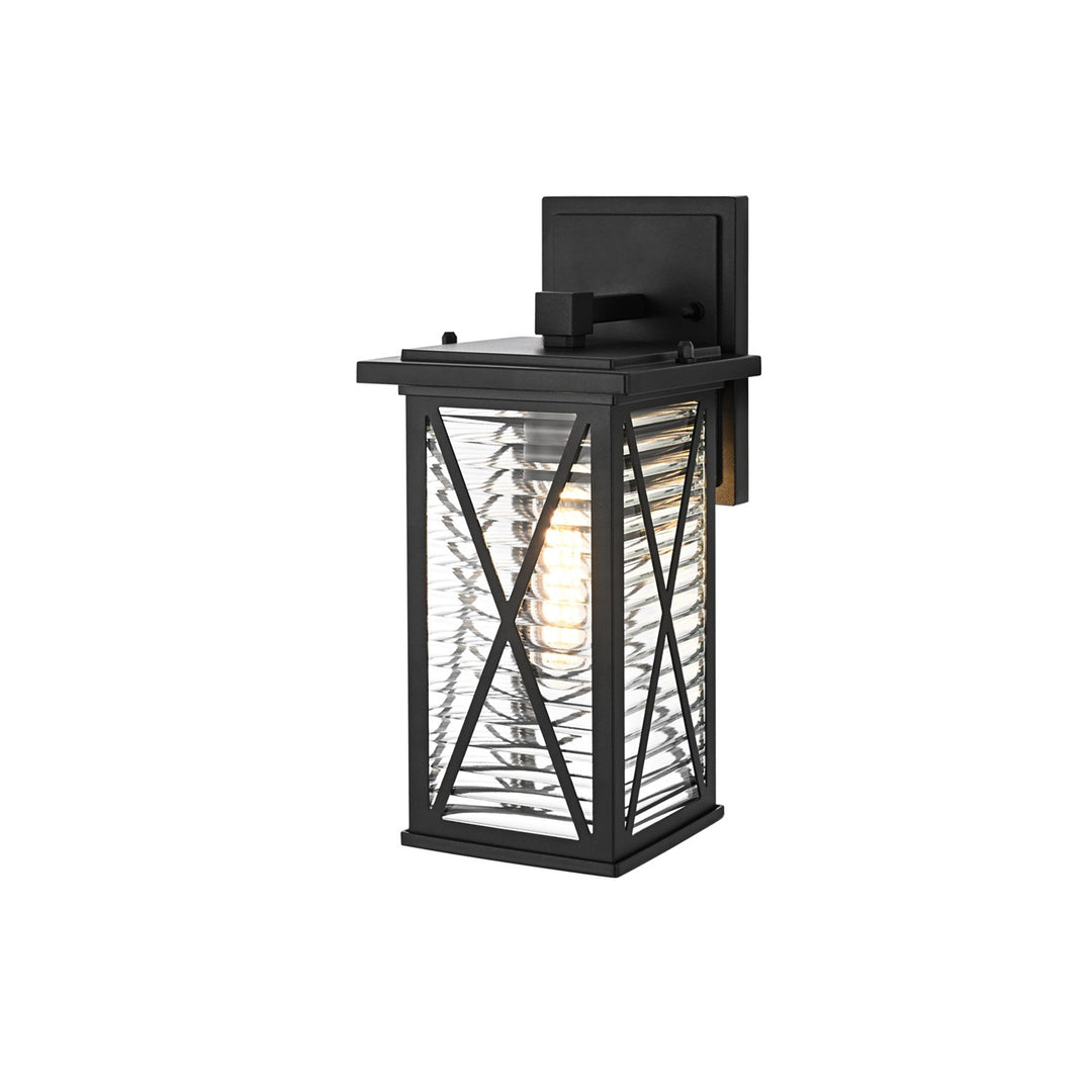12 Inch Outdoor Wall Sconce In Black - View 4 - Joshua Marshal