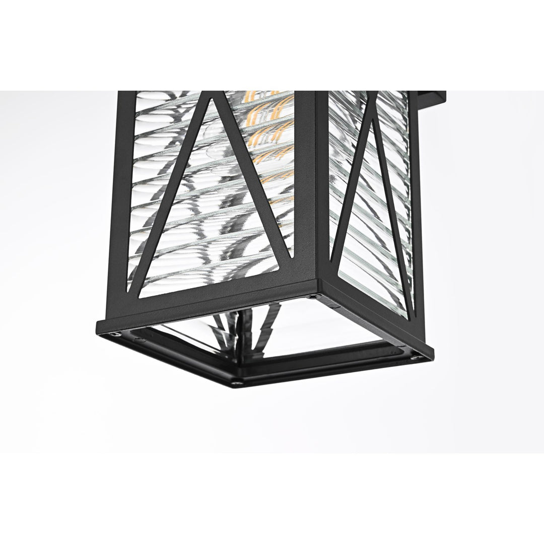 12 Inch Outdoor Wall Sconce In Black - View 6 - Joshua Marshal