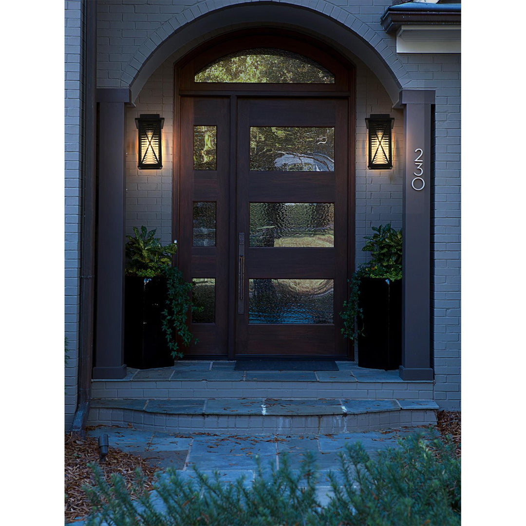 15 Inch Outdoor Wall Sconce In Black - View 2 - Joshua Marshal