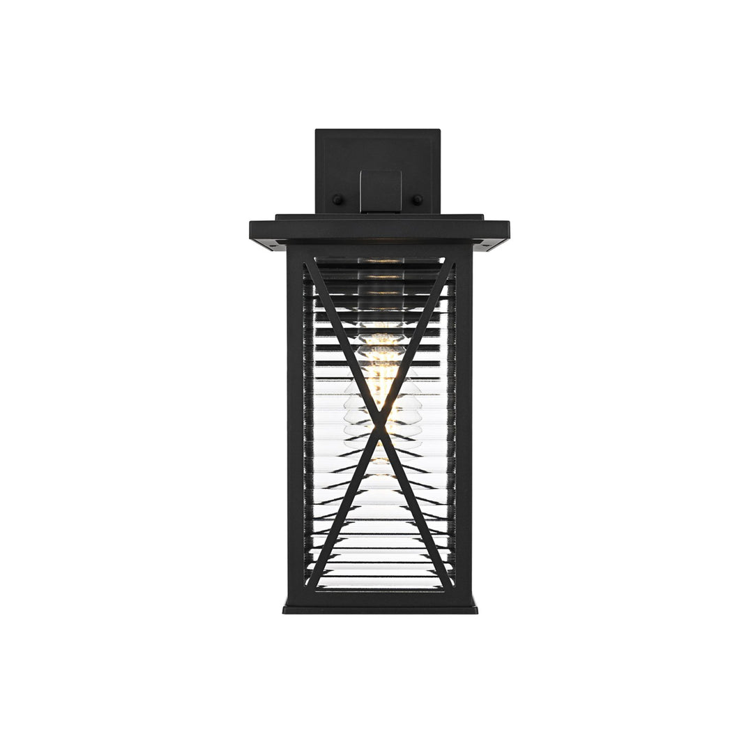 15 Inch Outdoor Wall Sconce In Black - View 3 - Joshua Marshal