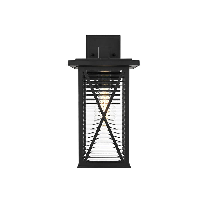 15 Inch Outdoor Wall Sconce In Black - View 3 - Joshua Marshal