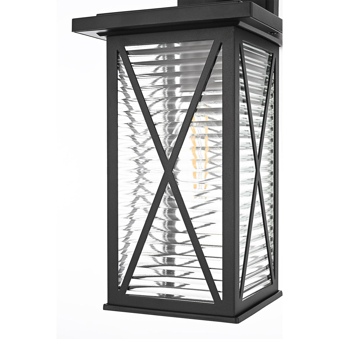 15 Inch Outdoor Wall Sconce In Black - View 5 - Joshua Marshal