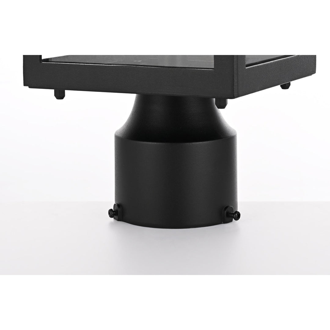 15 Inch Outdoor Post Light In Black - View 5 - Joshua Marshal