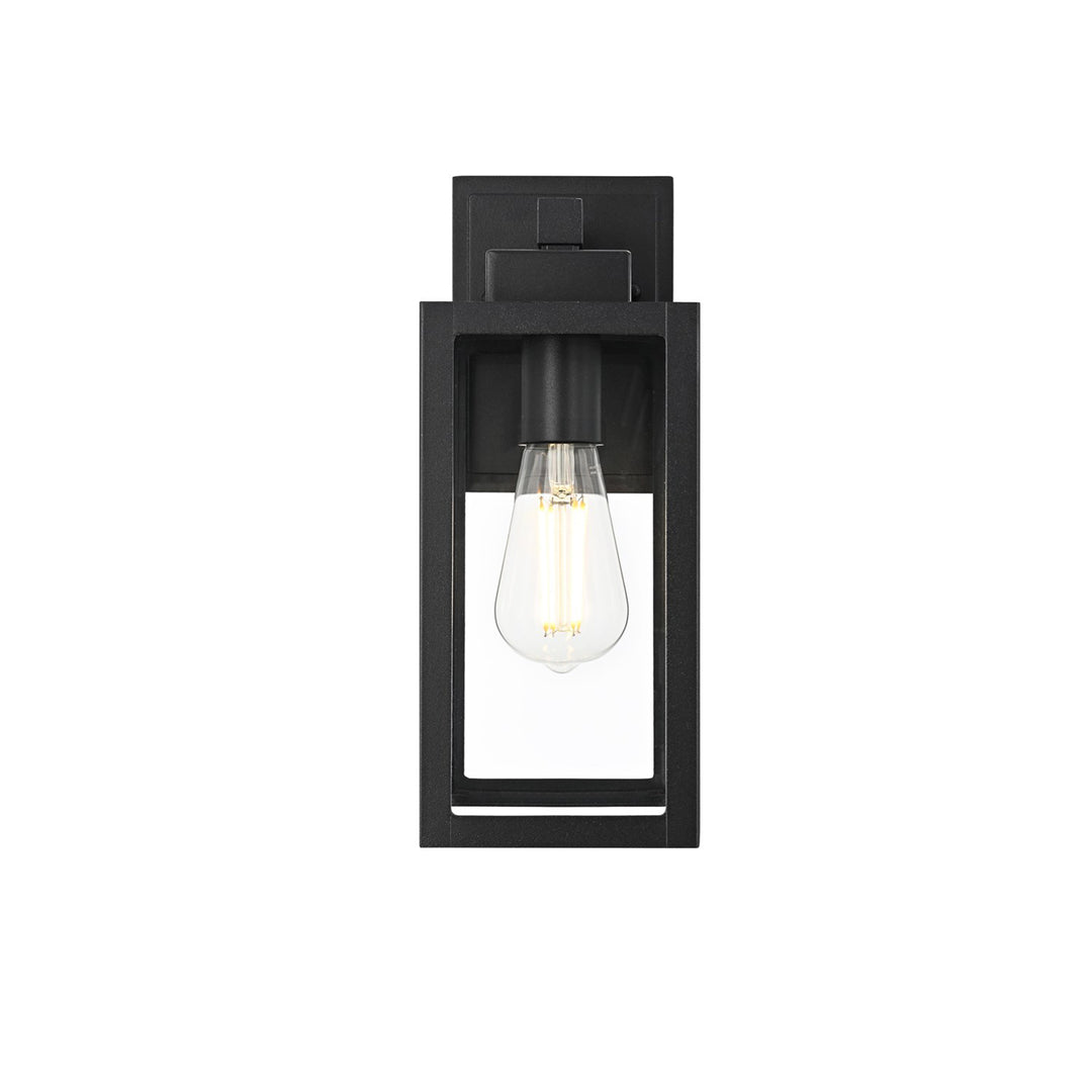 13 Inch Outdoor Wall Sconce In Black - View 3 - Joshua Marshal