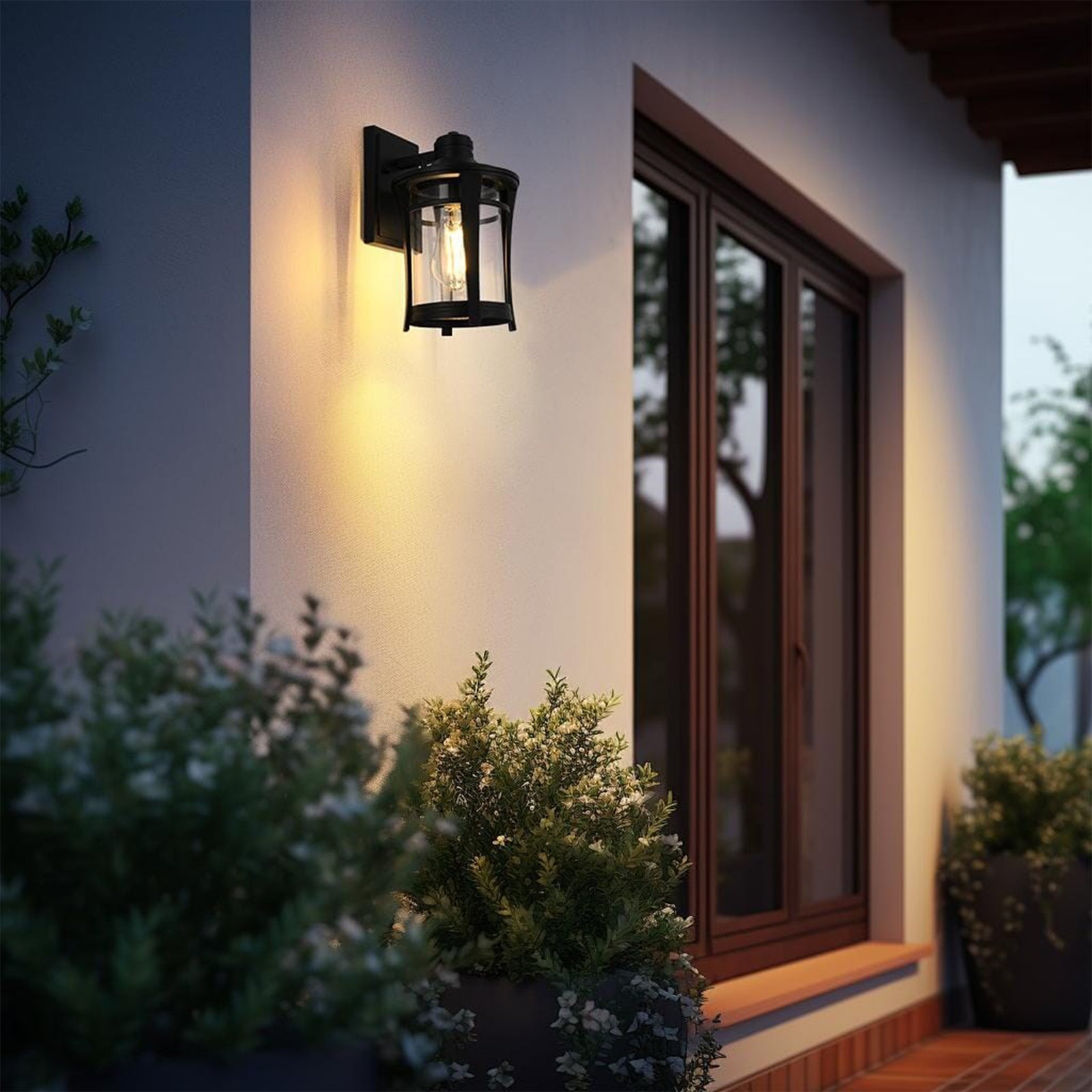 11 Inch Outdoor Wall Sconce In Black - View 2 - Joshua Marshal
