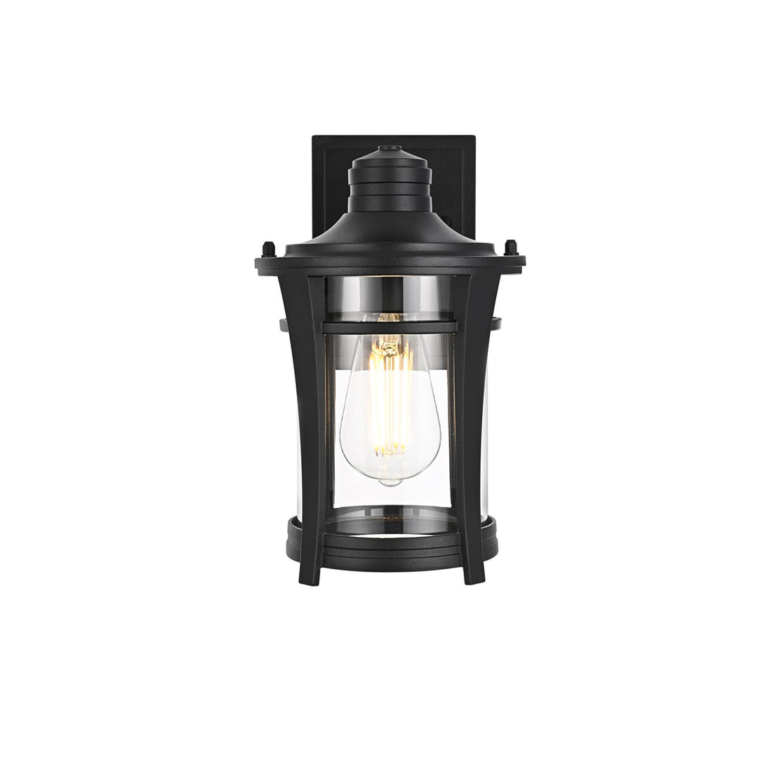 11 Inch Outdoor Wall Sconce In Black - View 3 - Joshua Marshal