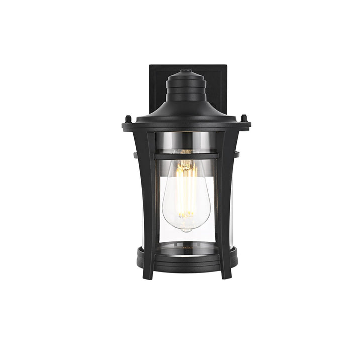 11 Inch Outdoor Wall Sconce In Black - View 3 - Joshua Marshal