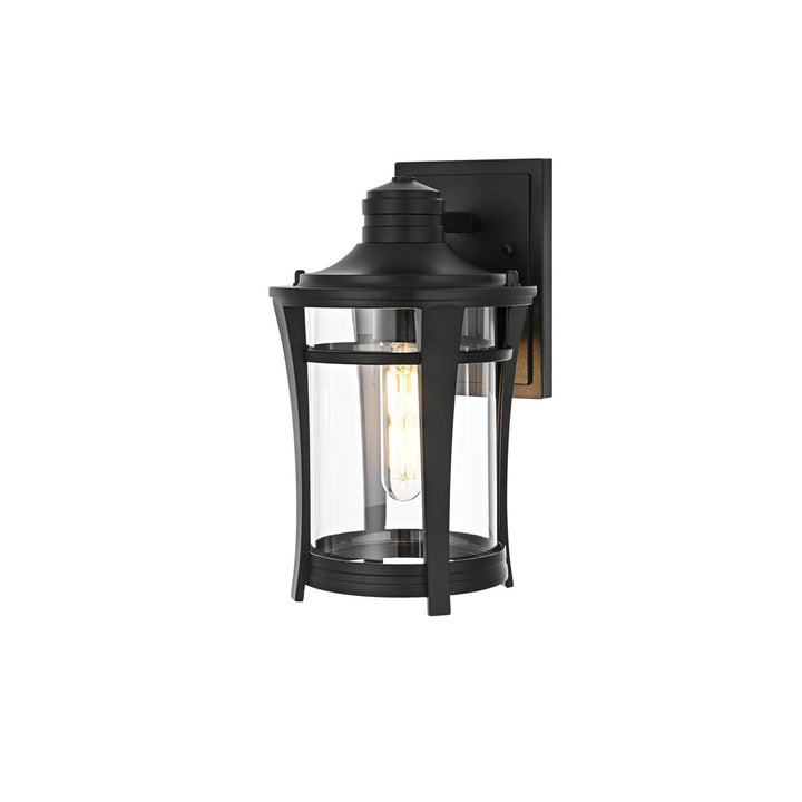 11 Inch Outdoor Wall Sconce In Black - View 4 - Joshua Marshal