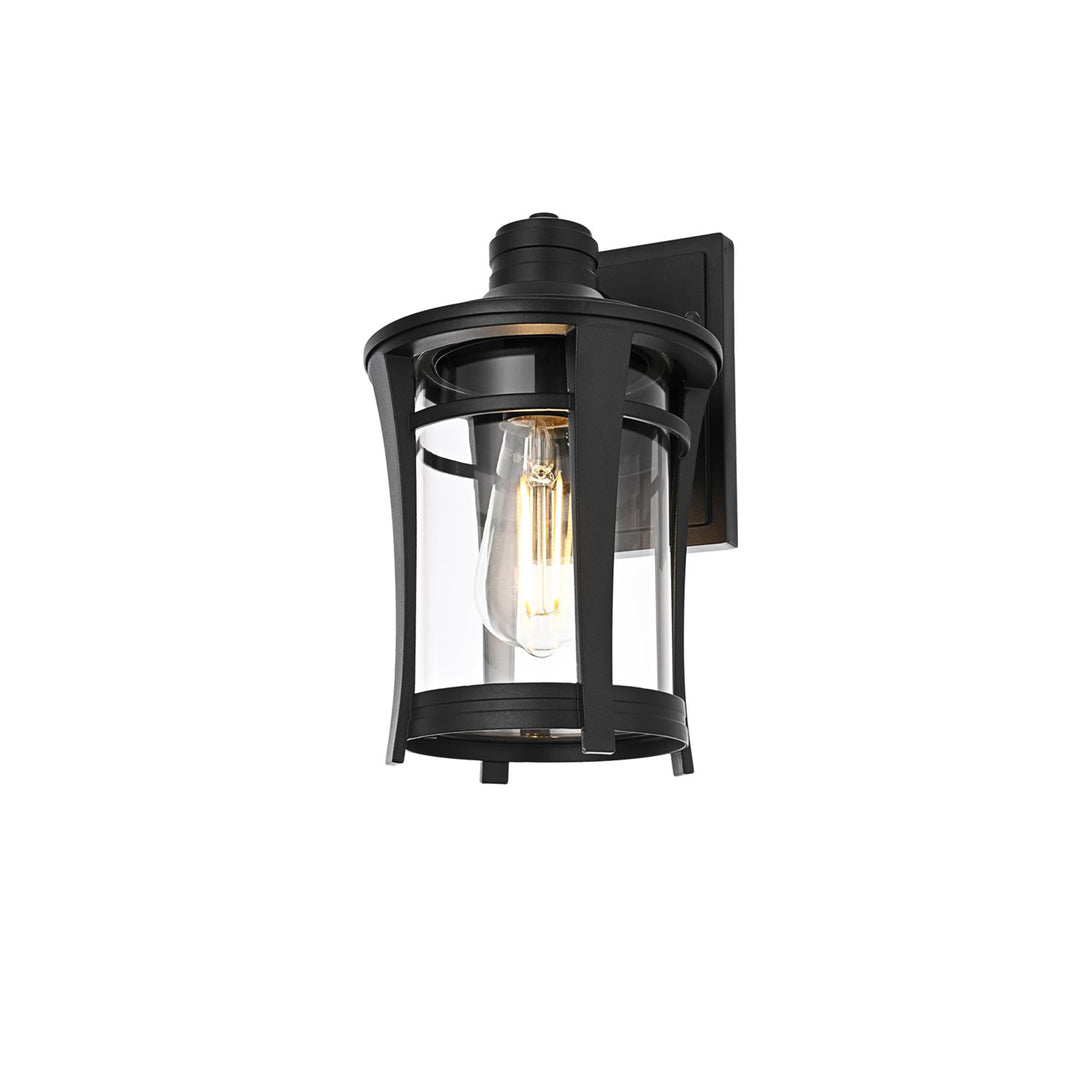 11 Inch Outdoor Wall Sconce In Black - View 5 - Joshua Marshal