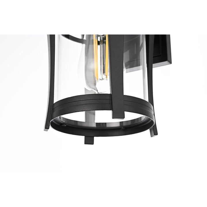 11 Inch Outdoor Wall Sconce In Black - View 6 - Joshua Marshal