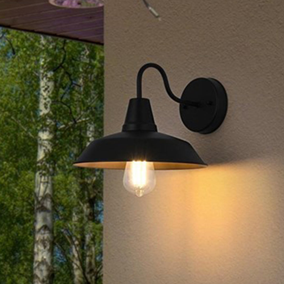 13 Inch Outdoor Wall Sconce In Black Black And Clear Finish - LIGHTING by Joshua Marshal