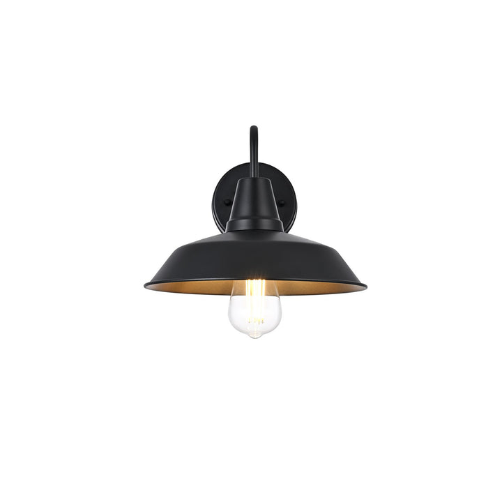 13 Inch Outdoor Wall Sconce In Black - View 3 - Joshua Marshal