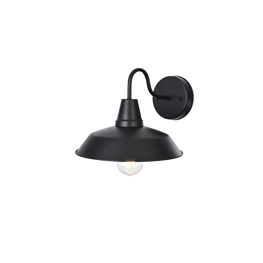 13 Inch Outdoor Wall Sconce In Black - View 4 - Joshua Marshal