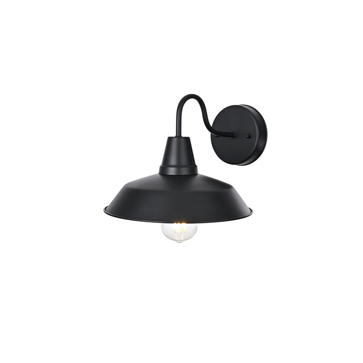 13 Inch Outdoor Wall Sconce In Black - View 4 - Joshua Marshal