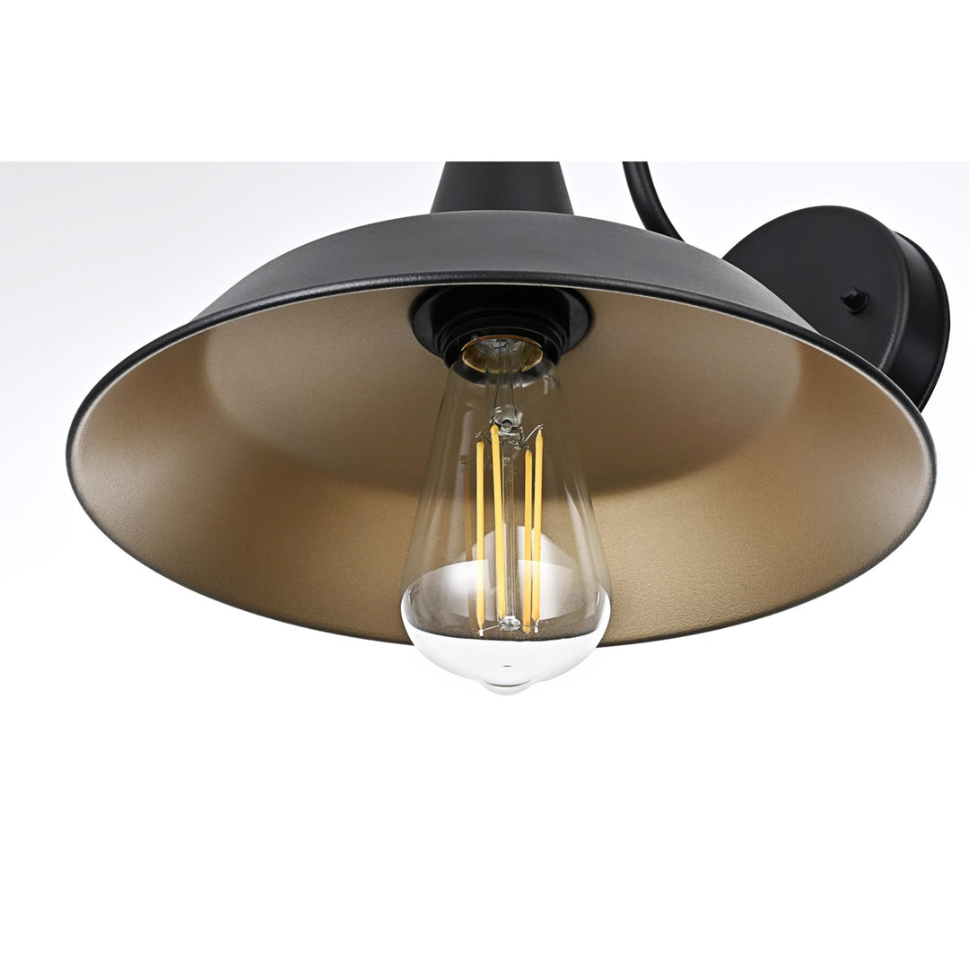 13 Inch Outdoor Wall Sconce In Black - View 5 - Joshua Marshal