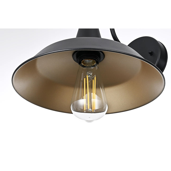 13 Inch Outdoor Wall Sconce In Black - View 5 - Joshua Marshal