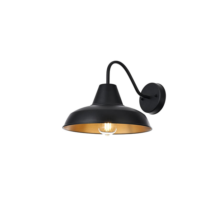15 Inch Outdoor Wall Sconce In Black - View 3 - Joshua Marshal