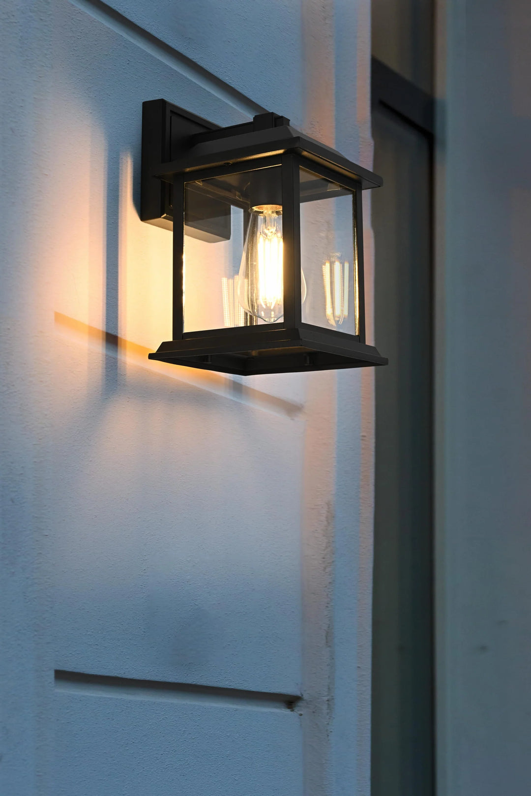 10 Inch Outdoor Wall Sconce In Black - View 2 - Joshua Marshal