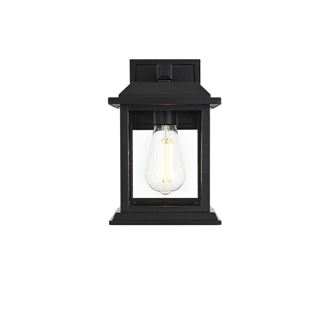 10 Inch Outdoor Wall Sconce In Black - View 3 - Joshua Marshal