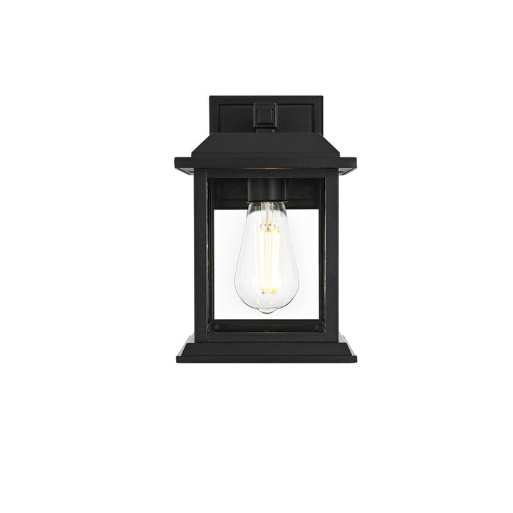 10 Inch Outdoor Wall Sconce In Black - View 3 - Joshua Marshal