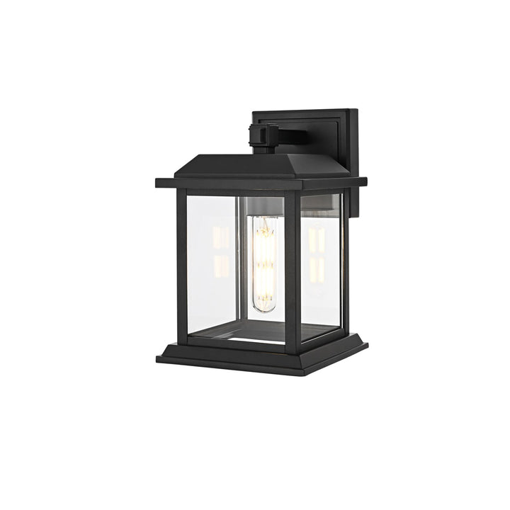 10 Inch Outdoor Wall Sconce In Black - View 4 - Joshua Marshal
