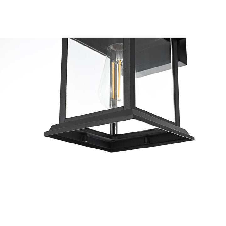 10 Inch Outdoor Wall Sconce In Black - View 5 - Joshua Marshal