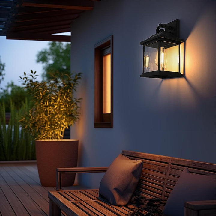 13 Inch Outdoor Wall Sconce In Black - View 2 - Joshua Marshal