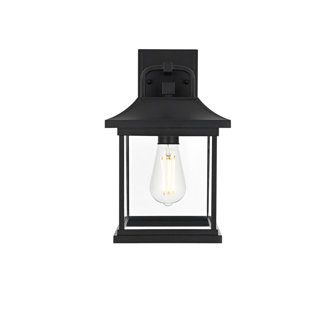 13 Inch Outdoor Wall Sconce In Black - View 3 - Joshua Marshal