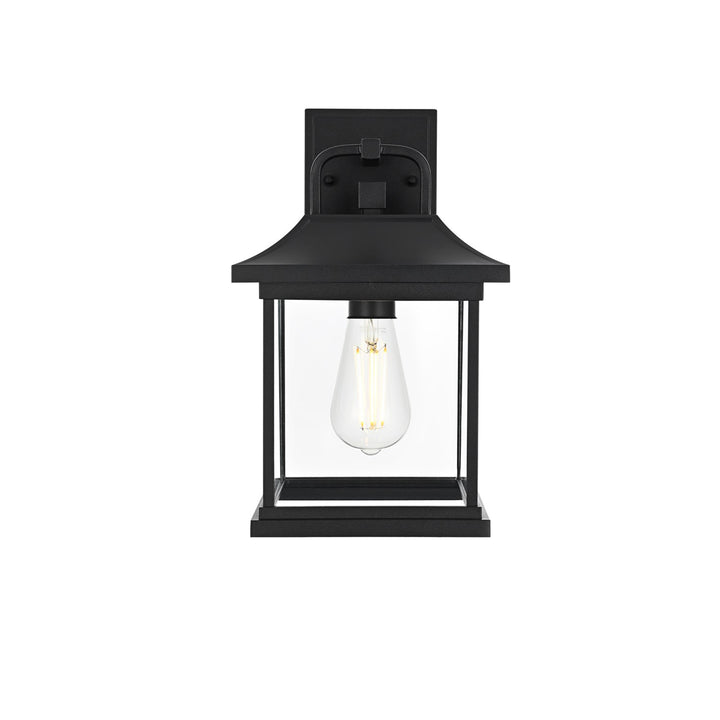 13 Inch Outdoor Wall Sconce In Black - View 3 - Joshua Marshal