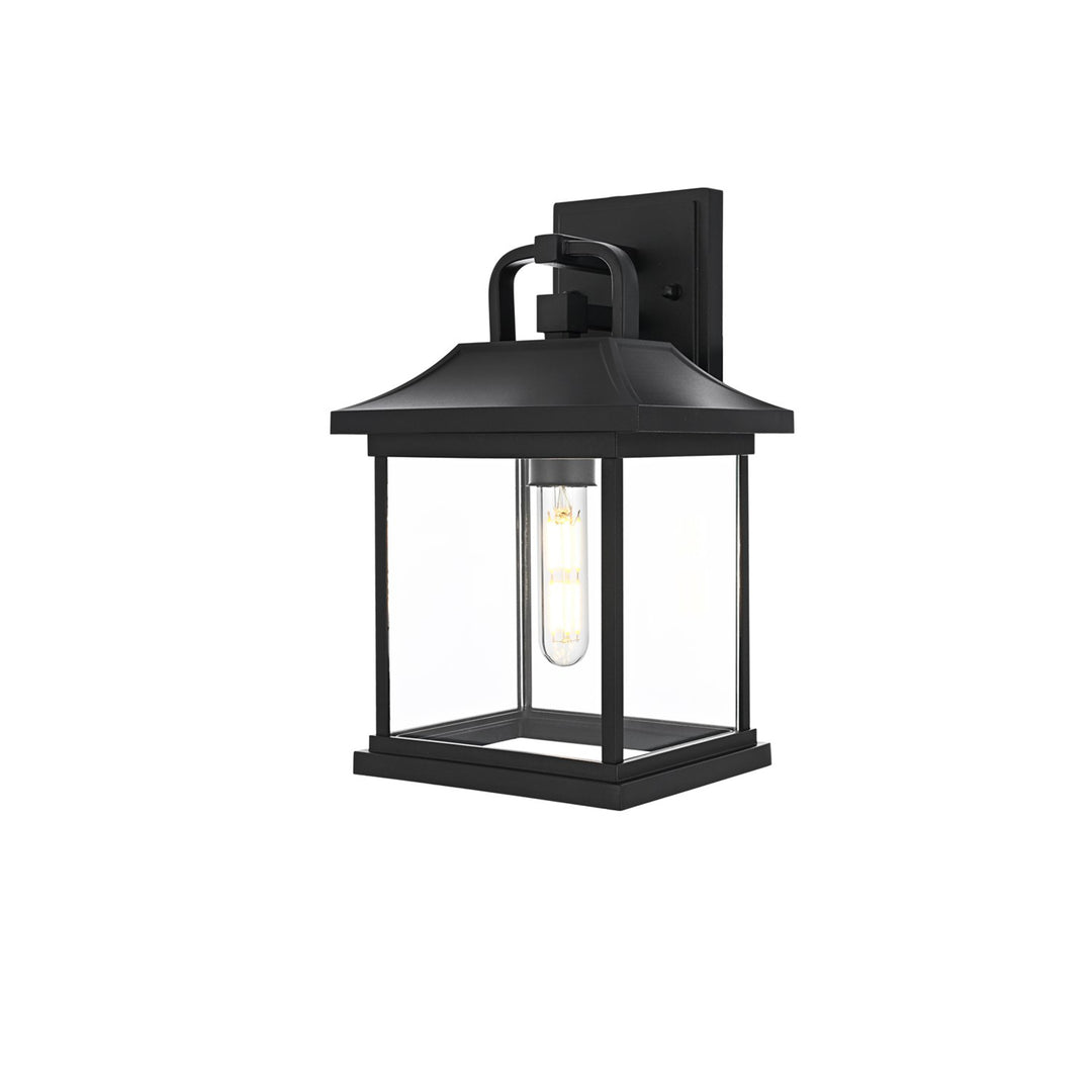 13 Inch Outdoor Wall Sconce In Black - View 4 - Joshua Marshal