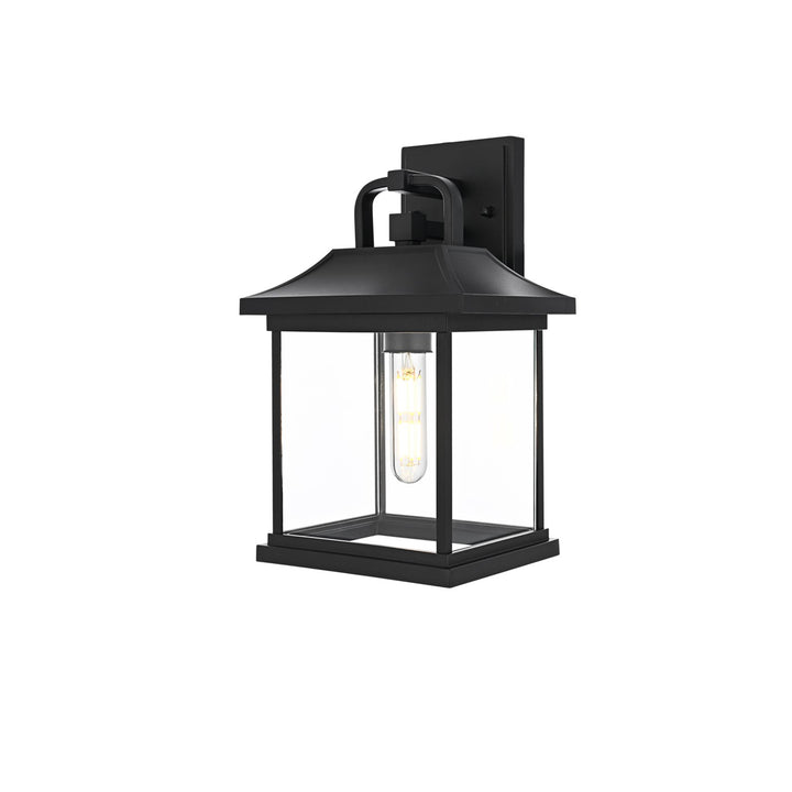 13 Inch Outdoor Wall Sconce In Black - View 4 - Joshua Marshal