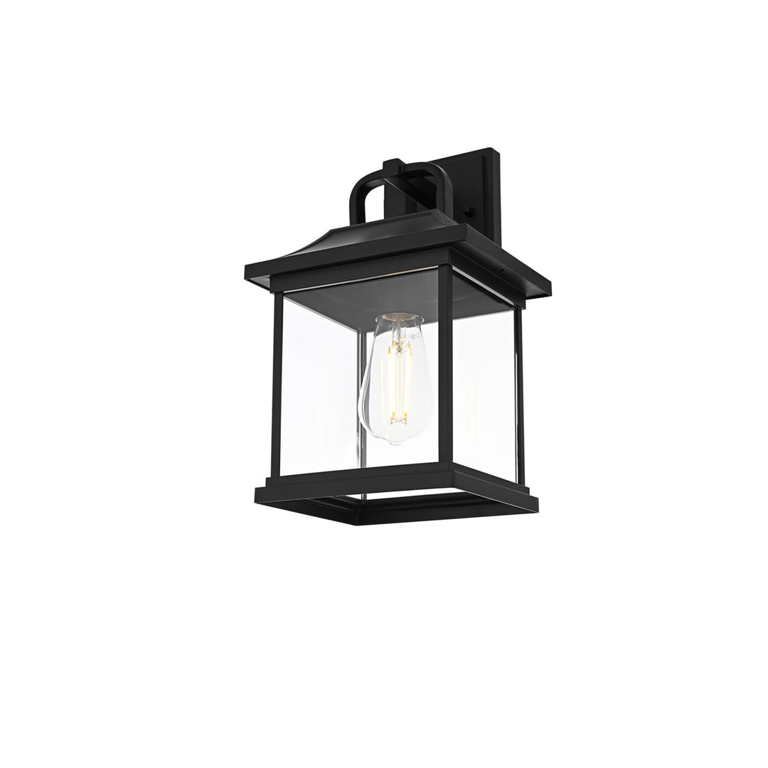 13 Inch Outdoor Wall Sconce In Black - View 5 - Joshua Marshal