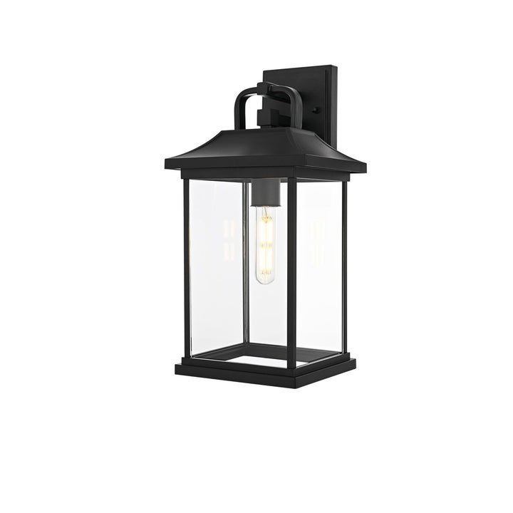 16 Inch Outdoor Wall Sconce In Black - View 3 - Joshua Marshal