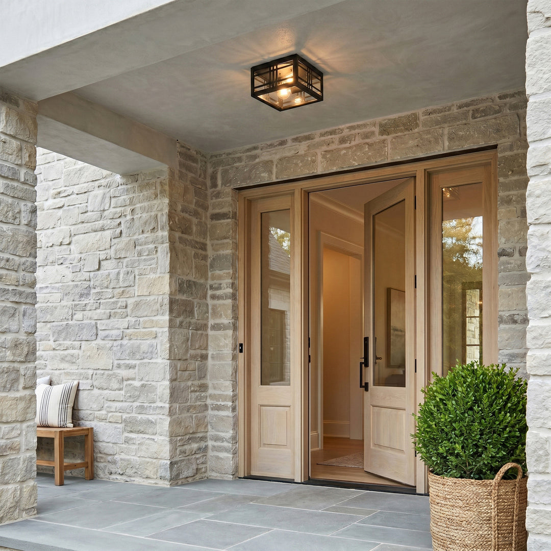 11 Inch Outdoor Flush Mount In Black - View 2 - Joshua Marshal