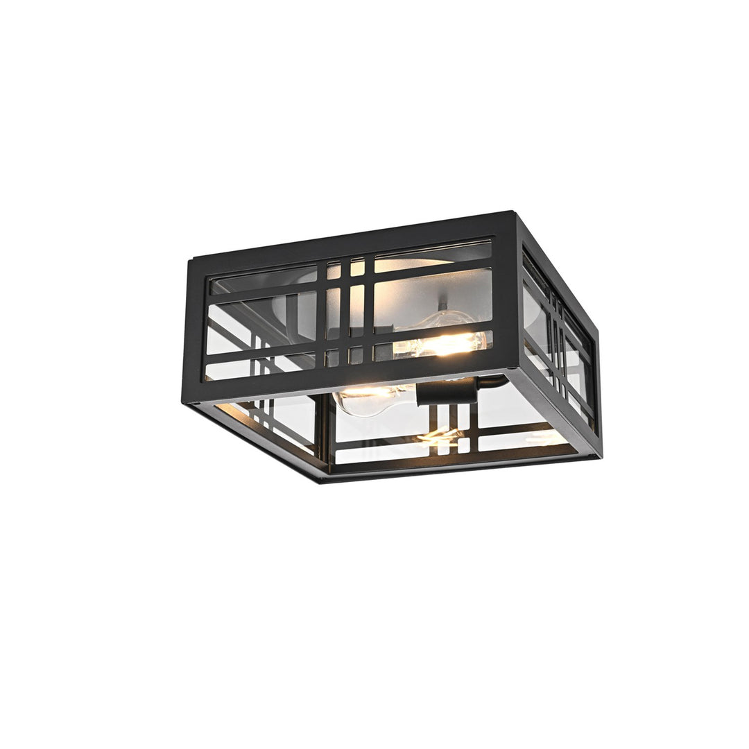 11 Inch Outdoor Flush Mount In Black - View 3 - Joshua Marshal