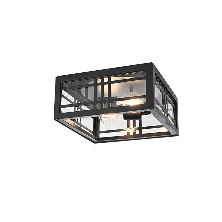 11 Inch Outdoor Flush Mount In Black - View 3 - Joshua Marshal