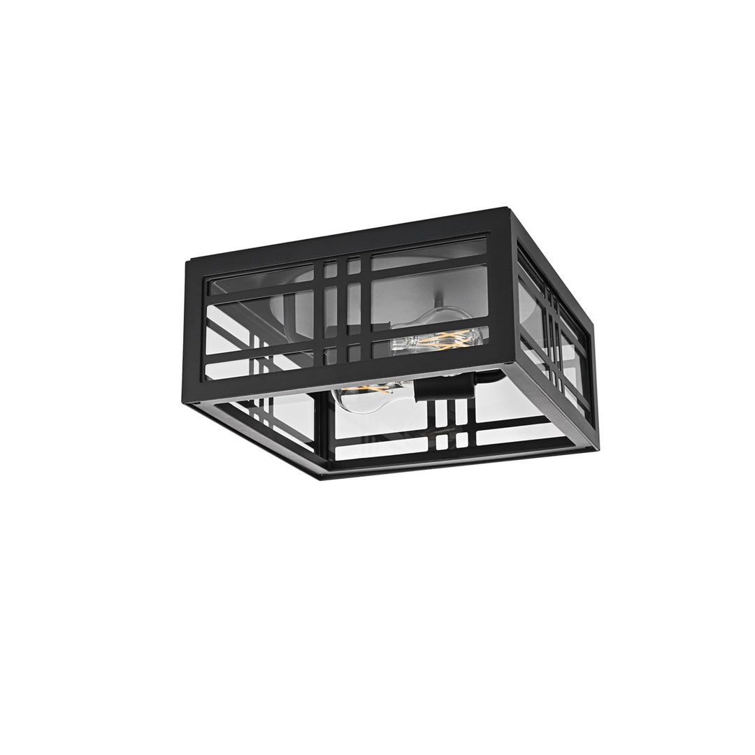 11 Inch Outdoor Flush Mount In Black - View 4 - Joshua Marshal