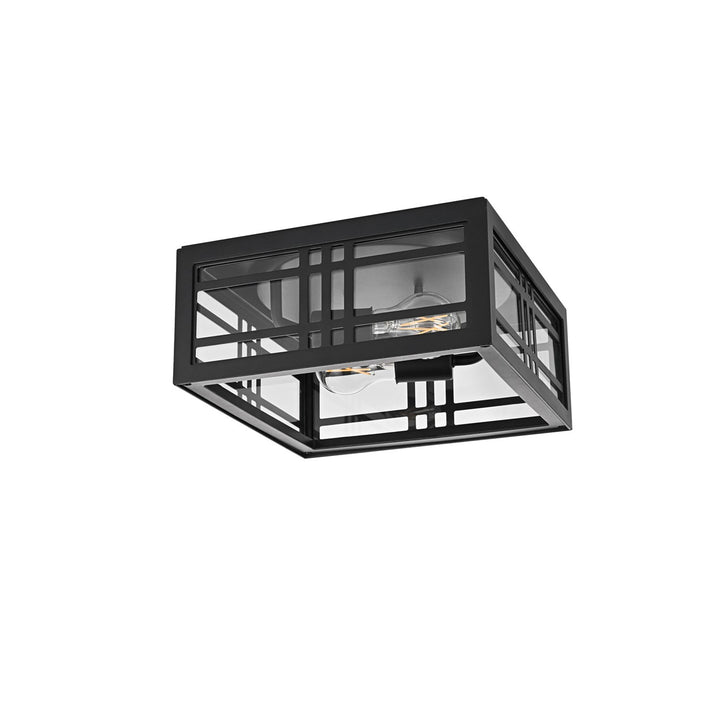 11 Inch Outdoor Flush Mount In Black - View 4 - Joshua Marshal