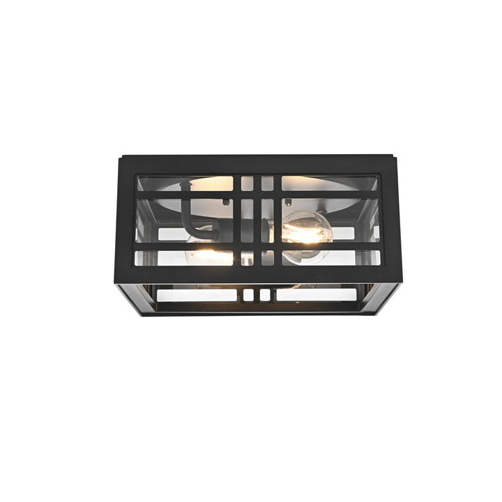 11 Inch Outdoor Flush Mount In Black - View 5 - Joshua Marshal