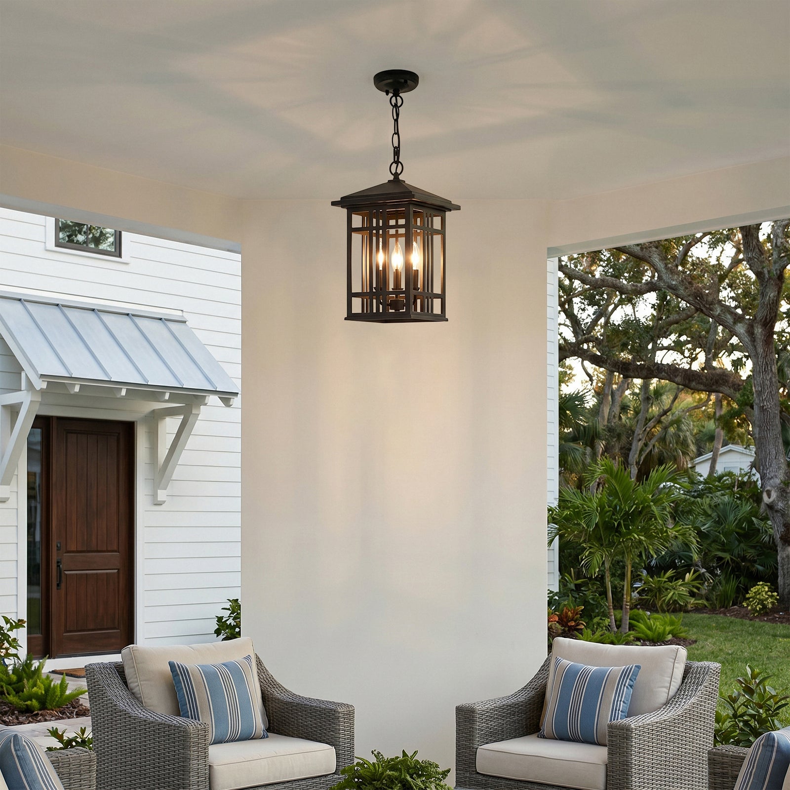 12 Inch Outdoor Pendant In Black - View 2 - Joshua Marshal