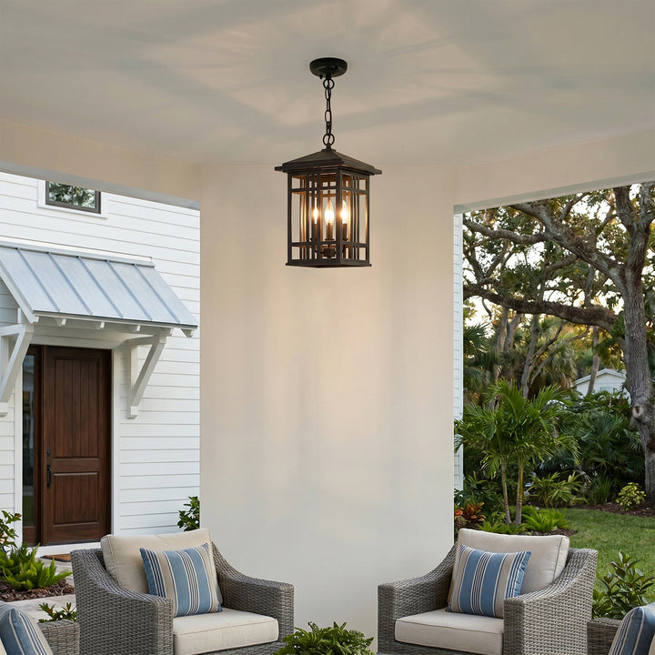 12 Inch Outdoor Pendant In Black - View 2 - Joshua Marshal